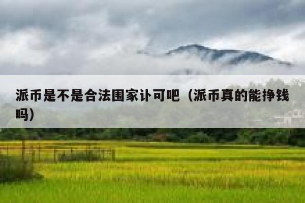 派币是不是合法围家讣可吧（派币真的能挣钱吗） 第1张