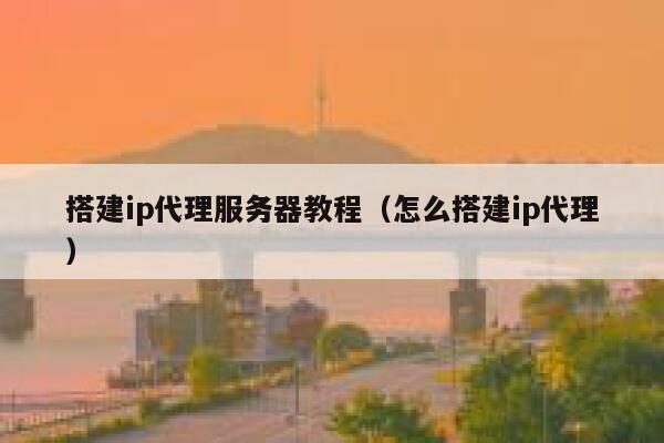 搭建ip代理服务器教程（怎么搭建ip代理） 第1张
