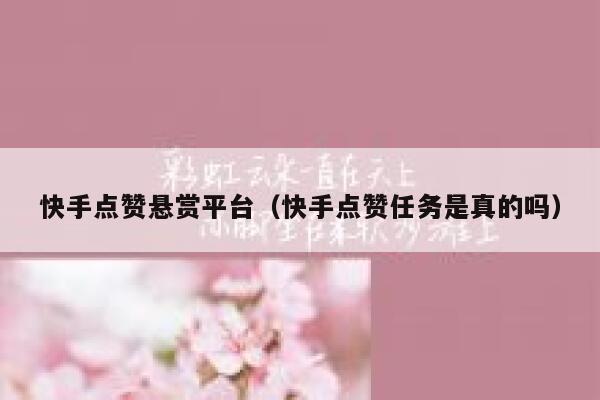 快手点赞悬赏平台（快手点赞任务是真的吗） 第1张