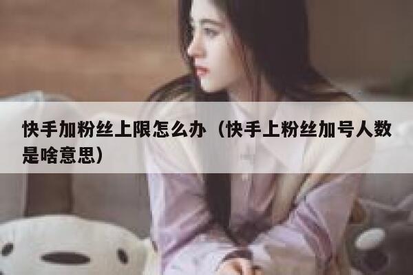 快手加粉丝上限怎么办（快手上粉丝加号人数是啥意思） 第1张