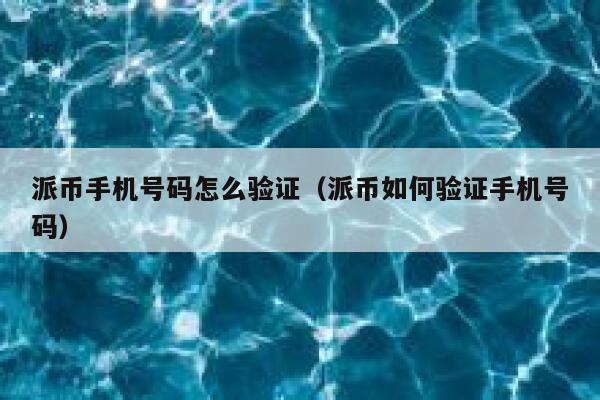 派币手机号码怎么验证（派币如何验证手机号码） 第1张