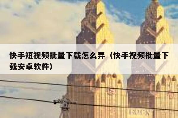 快手短视频批量下载怎么弄（快手视频批量下载安卓软件） 第1张