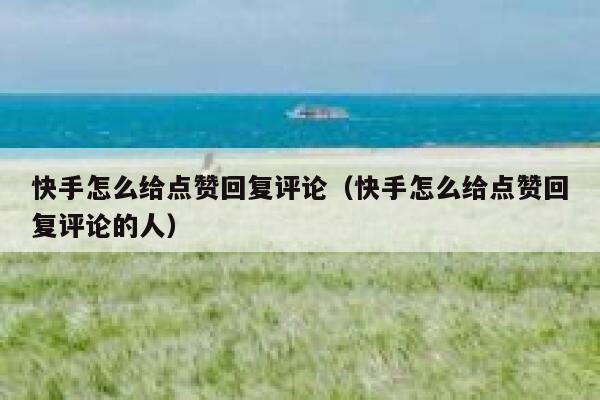 快手怎么给点赞回复评论（快手怎么给点赞回复评论的人） 第1张