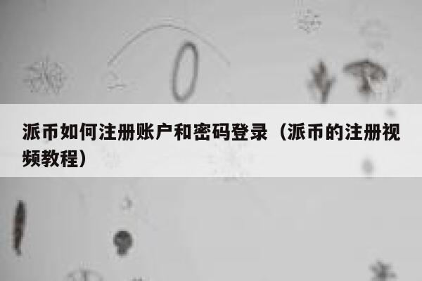 派币如何注册账户和密码登录(派币的注册视频教程) 第1张 派币如何注册账户和密码登录(派币的注册视频教程) 第1张