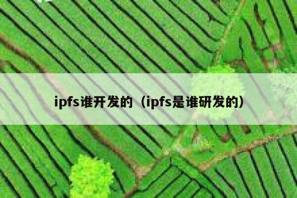 ipfs谁开发的（ipfs是谁研发的） 第1张