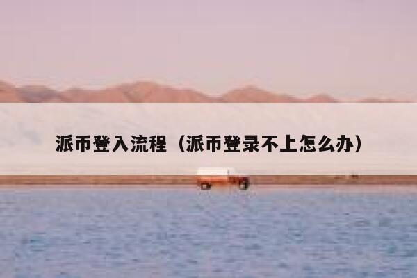 派币登入流程（派币登录不上怎么办） 第1张