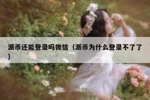 派币还能登录吗微信（派币为什么登录不了了） 第1张