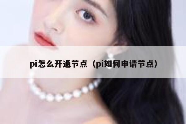 pi怎么开通节点（pi如何申请节点） 第1张