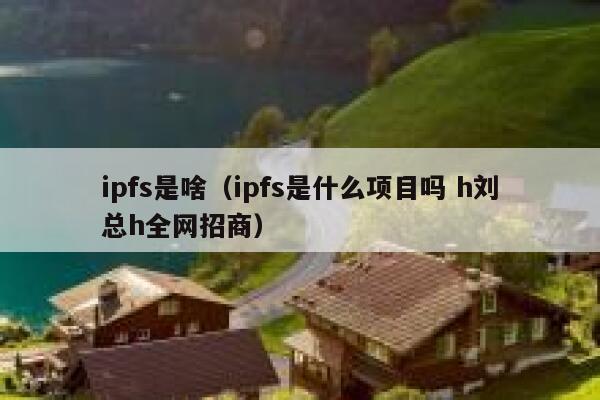 ipfs是啥(ipfs是什么项目吗 h刘总h全网招商) 第1张 ipfs是啥(ipfs是什么项目吗 h刘总h全网招商) 第1张