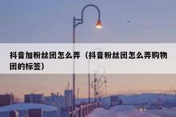 抖音加粉丝团怎么弄(抖音粉丝团怎么弄购物团的标签) 第1张 抖音加粉丝团怎么弄(抖音粉丝团怎么弄购物团的标签) 第1张