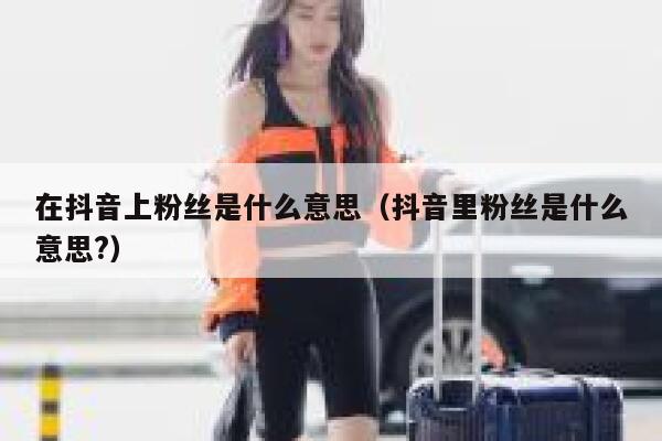 在抖音上粉丝是什么意思(抖音里粉丝是什么意思?) 第1张 在抖音上粉丝是什么意思(抖音里粉丝是什么意思?) 第1张