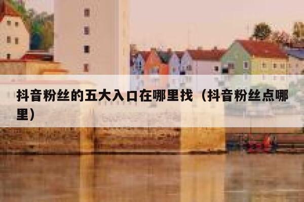 抖音粉丝的五大入口在哪里找（抖音粉丝点哪里） 第1张