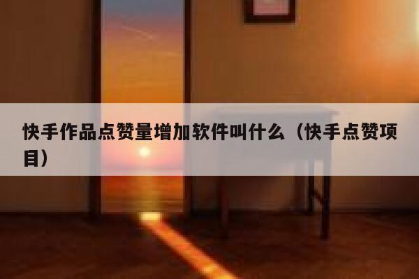快手作品点赞量增加软件叫什么（快手点赞项目） 第1张