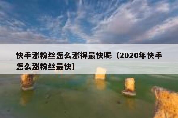 快手涨粉丝怎么涨得最快呢（2020年快手怎么涨粉丝最快） 第1张