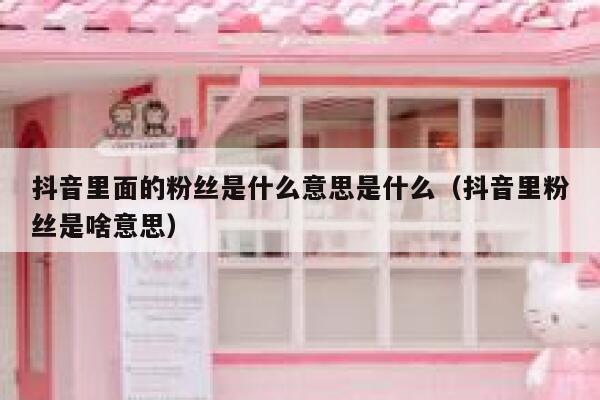 抖音里面的粉丝是什么意思是什么(抖音里粉丝是啥意思) 第1张 抖音里面的粉丝是什么意思是什么(抖音里粉丝是啥意思) 第1张