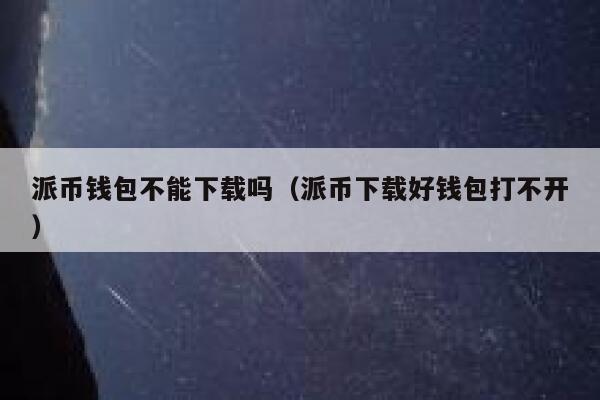 派币钱包不能下载吗（派币下载好钱包打不开） 第1张