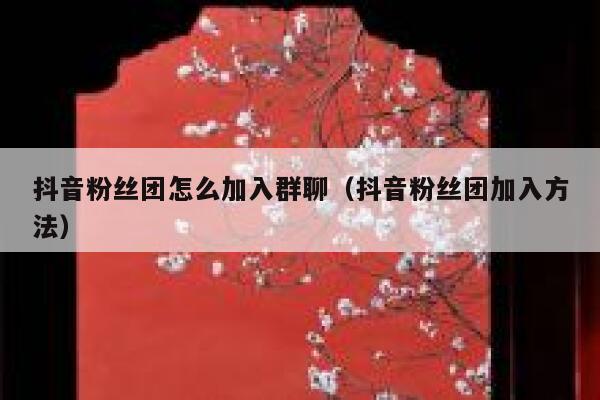 抖音粉丝团怎么加入群聊(抖音粉丝团加入方法) 第1张 抖音粉丝团怎么加入群聊(抖音粉丝团加入方法) 第1张