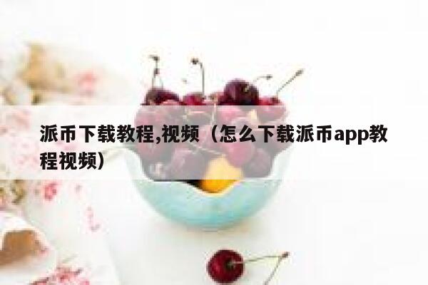派币下载教程,视频(怎么下载派币app教程视频) 第1张 派币下载教程,视频(怎么下载派币app教程视频) 第1张