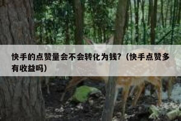 快手的点赞量会不会转化为钱?（快手点赞多有收益吗） 第1张
