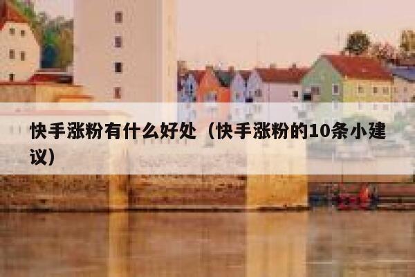 快手涨粉有什么好处(快手涨粉的10条小建议) 第1张 快手涨粉有什么好处(快手涨粉的10条小建议) 第1张