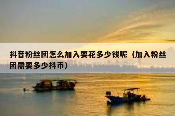 抖音粉丝团怎么加入要花多少钱呢(加入粉丝团需要多少抖币) 第1张 抖音粉丝团怎么加入要花多少钱呢(加入粉丝团需要多少抖币) 第1张