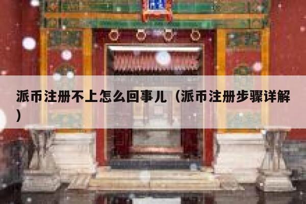 派币注册不上怎么回事儿（派币注册步骤详解） 第1张