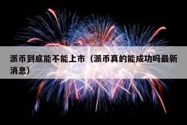 派币到底能不能上市（派币真的能成功吗最新消息） 第1张