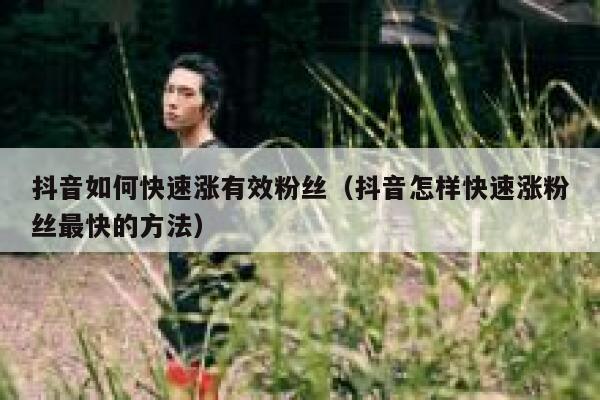 抖音如何快速涨有效粉丝（抖音怎样快速涨粉丝最快的方法） 第1张