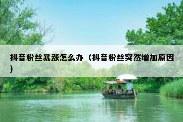 抖音粉丝暴涨怎么办(抖音粉丝突然增加原因) 第1张 抖音粉丝暴涨怎么办(抖音粉丝突然增加原因) 第1张