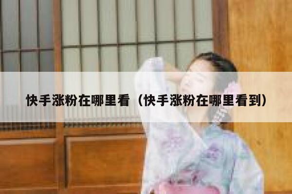 快手涨粉在哪里看（快手涨粉在哪里看到） 第1张