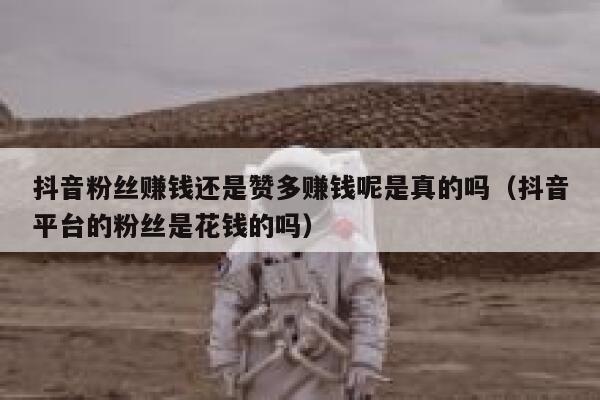 抖音粉丝赚钱还是赞多赚钱呢是真的吗（抖音平台的粉丝是花钱的吗） 第1张