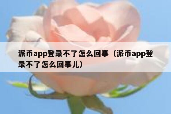 派币app登录不了怎么回事(派币app登录不了怎么回事儿) 第1张 派币app登录不了怎么回事(派币app登录不了怎么回事儿) 第1张