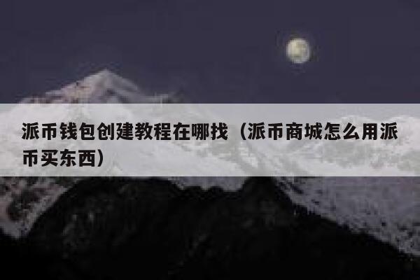 派币钱包创建教程在哪找(派币商城怎么用派币买东西) 第1张 派币钱包创建教程在哪找(派币商城怎么用派币买东西) 第1张