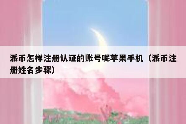 派币怎样注册认证的账号呢苹果手机（派币注册姓名步骤） 第1张