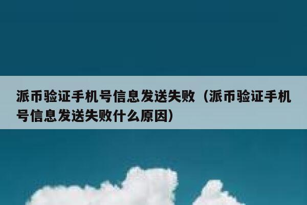 派币验证手机号信息发送失败（派币验证手机号信息发送失败什么原因） 第1张
