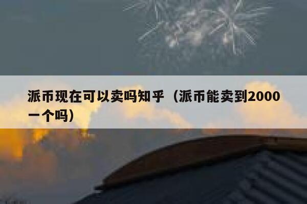 派币现在可以卖吗知乎（派币能卖到2000一个吗） 第1张
