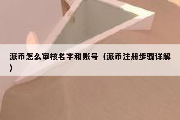 派币怎么审核名字和账号（派币注册步骤详解） 第1张