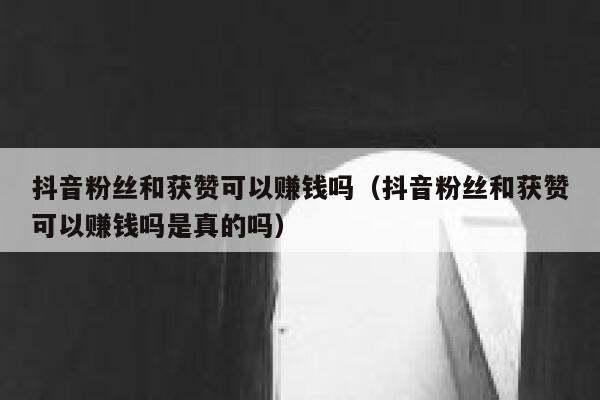抖音粉丝和获赞可以赚钱吗(抖音粉丝和获赞可以赚钱吗是真的吗) 第1张 抖音粉丝和获赞可以赚钱吗(抖音粉丝和获赞可以赚钱吗是真的吗) 第1张