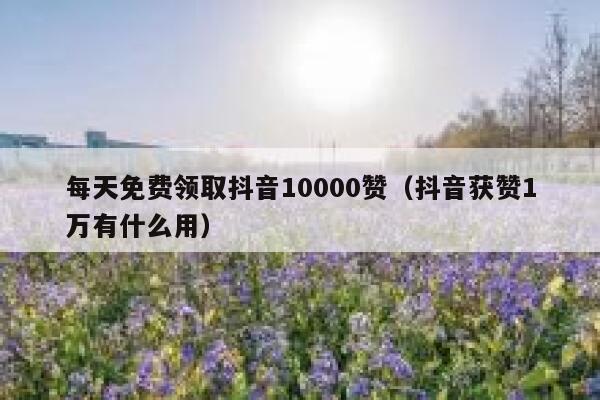每天免费领取抖音10000赞（抖音获赞1万有什么用） 第1张