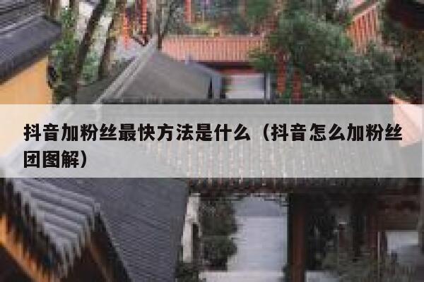 抖音加粉丝最快方法是什么(抖音怎么加粉丝团图解) 第1张 抖音加粉丝最快方法是什么(抖音怎么加粉丝团图解) 第1张