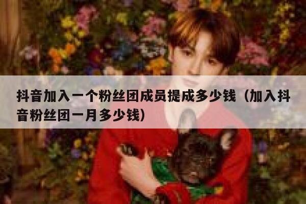 抖音加入一个粉丝团成员提成多少钱(加入抖音粉丝团一月多少钱) 第1张 抖音加入一个粉丝团成员提成多少钱(加入抖音粉丝团一月多少钱) 第1张