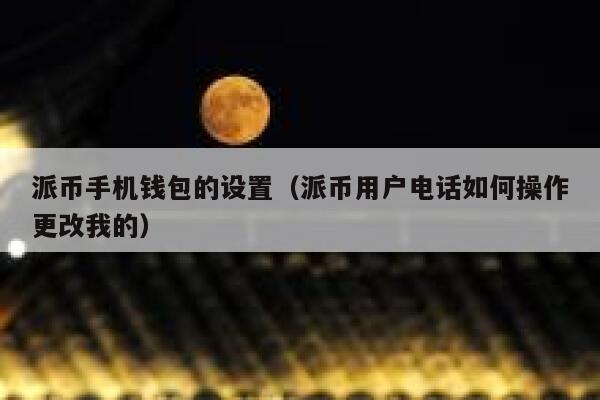 派币手机钱包的设置(派币用户电话如何操作更改我的) 第1张 派币手机钱包的设置(派币用户电话如何操作更改我的) 第1张