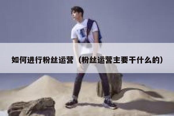 如何进行粉丝运营(粉丝运营主要干什么的) 第1张 如何进行粉丝运营(粉丝运营主要干什么的) 第1张