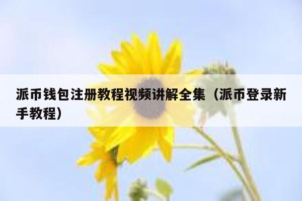 派币钱包注册教程视频讲解全集（派币登录新手教程） 第1张