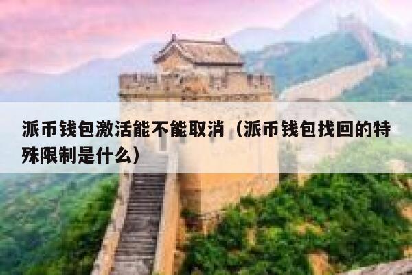 派币钱包激活能不能取消(派币钱包找回的特殊限制是什么) 第1张 派币钱包激活能不能取消(派币钱包找回的特殊限制是什么) 第1张