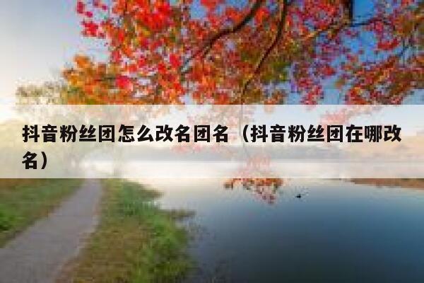 抖音粉丝团怎么改名团名（抖音粉丝团在哪改名） 第1张