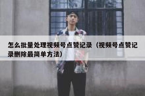 怎么批量处理视频号点赞记录(视频号点赞记录删除最简单方法) 第1张 怎么批量处理视频号点赞记录(视频号点赞记录删除最简单方法) 第1张