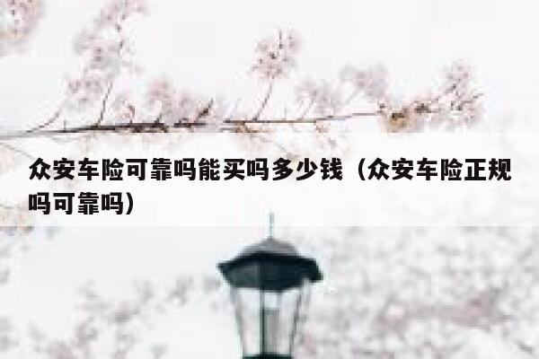 众安车险可靠吗能买吗多少钱(众安车险正规吗可靠吗) 第1张 众安车险可靠吗能买吗多少钱(众安车险正规吗可靠吗) 第1张