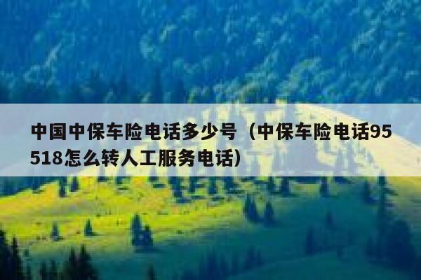 中国中保车险电话多少号(中保车险电话95518怎么转人工服务电话) 第1张 中国中保车险电话多少号(中保车险电话95518怎么转人工服务电话) 第1张