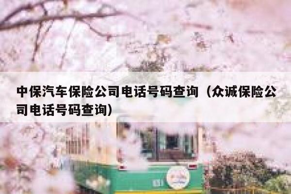 中保汽车保险公司电话号码查询（众诚保险公司电话号码查询） 第1张